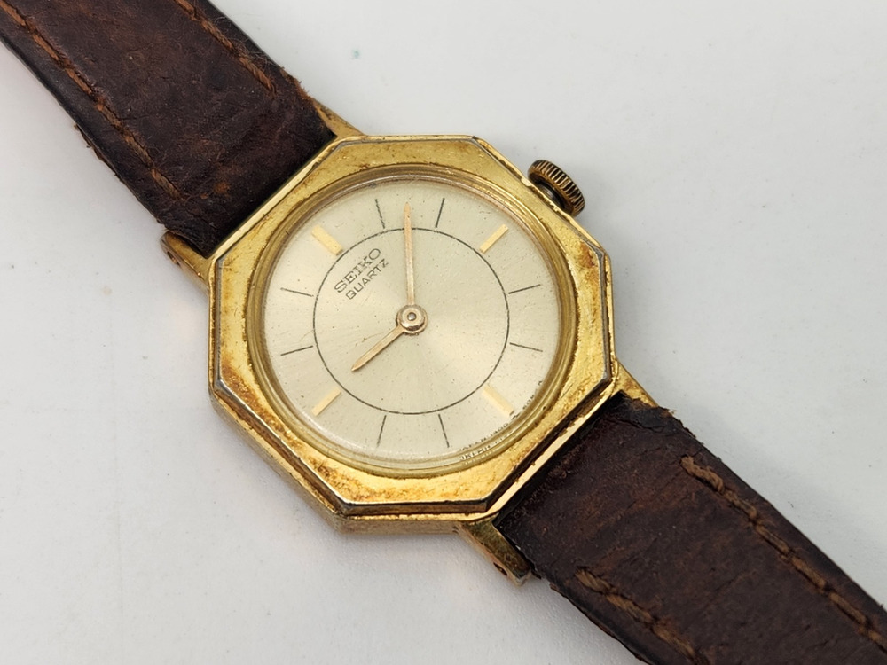 Seiko Vintage Gold Plated Ladies 1980's Wrist Watch Champagne Dial